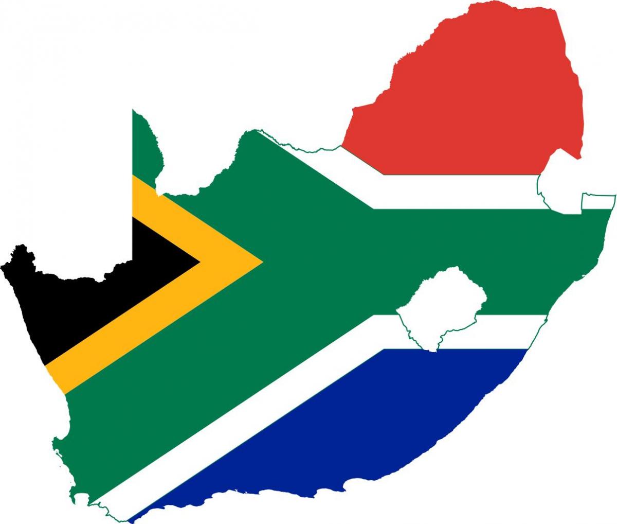 Mappa della bandiera del Sudafrica